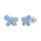 Ювелирные украшения - Серьги UMa&UMi Fly Бабочка блестящая голубая (0010000016963)
