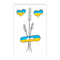 Косметика - Набір тату для тіла Tattooshka Український колосок із сердечками (L-50)
