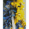 Мозаика - Алмазная картина Strateg Желто-голубые перья 30х40 см (HX507)