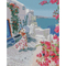 Мозаїка - Алмазна картина Strateg Дівчина на прогулянці 30х40 см (HX513)