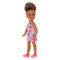 Ляльки - Лялька Barbie Челсі та друзі Темношкіра брюнетка у сукні з квітами (DWJ33/HGT07)