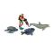 Фигурки животных - Набор фигурок Kids Team Морские обитатели Рыба хирург морская черепаха дельфин (Q9899-P25/1)