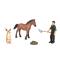 Фігурки тварин - Набір фігурок Kids Team Ферма Лоша та кролик (Q9899-T1/1)