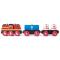 Железные дороги и поезда - Игровой набор Woody Тепловоз с грузовым поездом (91898)