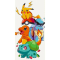 Товары для рисования - Картина по номерам Art Craft Крутые покемоны 40 х 80 см (16080-AC)
