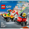 Конструкторы LEGO - Конструктор LEGO City «Пицца-авто против пожарной машины» Набор гонок (60458)