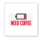 Набори для творчості - 3D стікер Tattooshka Need coffee (SX-205)
