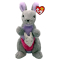 М'які тварини - М'яка іграшка TY Beanie Babies Сірий кенгуру Kayla 15 см (41349)