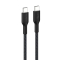 Павербанки - Кабель Belkin USB-C > USB-C зарядка/синхронизация 240Вт Type-C плетеный черный (CAB025HQ1MBK)