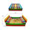 Ігрові комплекси, гойдалки, гірки - Дитяча пісочниця SportBaby кольорова з кришкою 200х200х24 (пісочниця 30) (песочница 30)