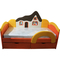 Детская мебель - Детская кроватка Ribeka Домик Оранжевый (09K048)
