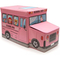Палатки, боксы для игрушек - Пуф-корзина для игрушек Школьный автобус розовый MiC (BT-TB-0011) (119354)