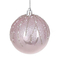 Аксесуари для свят - Куля новорічна пластикова Flora D 8 см Рожевий (12375) (MR62346)