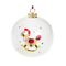 Аксесуари для свят - Ялинкова куля з кераміки BonaDi Коник 10 см Білий (811-515) (MR63033)