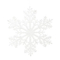 Аксессуары для праздников - Подвеска новогодняя Flora Снежинка 30 см Белый (12280) (MR62700)