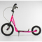 Самокаты - Самокат детский Corso надувные колеса переднее 16" / заднее 12" + ручной передний тормоз Pink (86802)