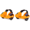 Ролики детские - Ролики на пятку двухколесные раздвижные Record Flashing Roller SK-166 ABEC-5 Оранжевый (SK-166_Оранжевый)