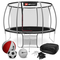 Ігрові комплекси, гойдалки, гірки - Батут Hop-Sport Premium 12ft 366 cm чорно-сірий із внутрішньою сіткою (2435)