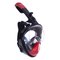 Для пляжа и плавания - Маска для снорклинга с дыханием через нос Swim One F-118 (силикон, пластик, р-р L-XL) Черный-красный (PT0841)
