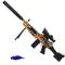 Стрелковое оружие - Детский игрушечный автомат на орбизах BB М249 Оранжевый (644)