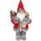 Аксесуари для свят - Новорічна фігурка Санта з лижами 30см (м'яка іграшка), червоний із сірим Bona DP73681