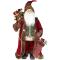 Аксесуари для свят - Новорічна фігурка Санта з шкарпеткою 60см (м'яка іграшка), бордо з коричневим Bona DP73694