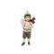 Аксесуари для свят - Ялинкова фігурка Christmas Boy з цуценям Lefard AL186503