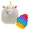Мягкие животные - Мягкая игрушка S&T Пушин кэт с кексом 23х25 см Серый и игрушка антистресс Pop It мороженое (vol-10030)