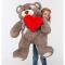 Мягкие животные - Плюшевый медведь с сердцем Mister Medved Латки Капучино 100 см (073)
