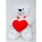 М'які тварини - Плюшевий ведмедик з серцем Mister Medved Берті 110 см Білий (030)