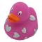 Іграшки для ванни - Каченя гумове LiLaLu FunnyDucks Рожева в білих сердечках L1938