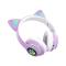 Портативні колонки та навушники - Навушники Котячі вушка Cute Headset 280ST Bluetooth MicroSD FM-радіо Фіолетові (AN 23868/4)