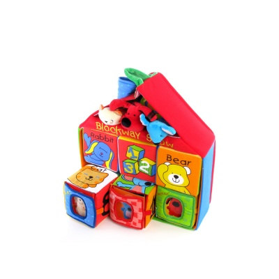 Развивающие игрушки - Мягкие кубики в домике (КА 10346)