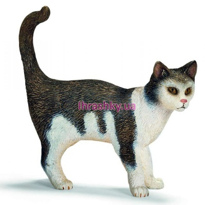 Фигурки животных - Игровая фигурка Серо-белый кот Schleich (13638)
