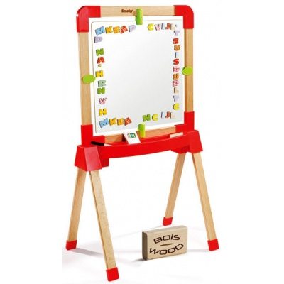 Дитячі меблі - Набір для малювання Дерев'яна Дошка-мольберт c акcеccуарамі Smoby (28029) (028029)