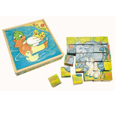 Развивающие игрушки - Кубики-пазл Bino Животные (84173) (84173 )
