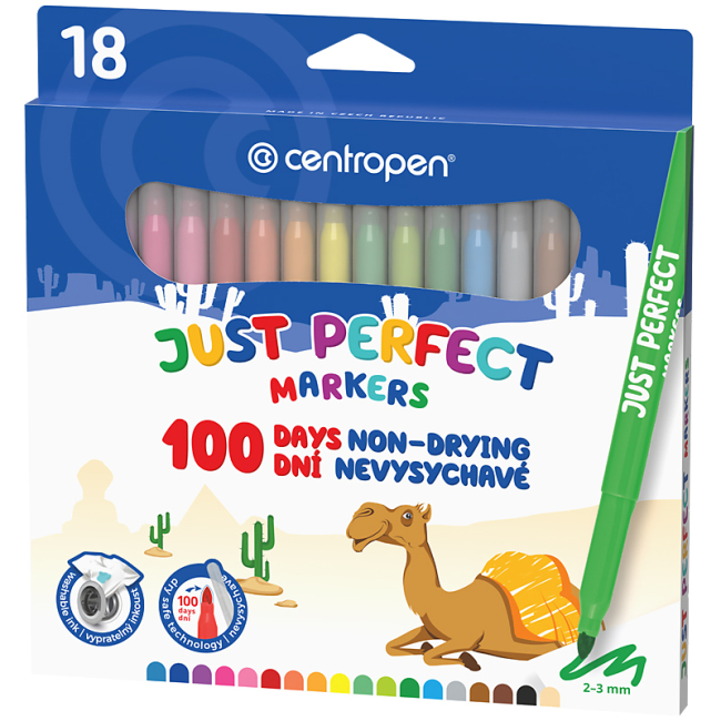 Канцтовары - Набор фломастеров Centropen Perfect 18 цветов (2510/18)