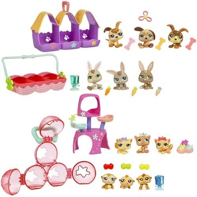 Фигурки персонажей - Набор Littlest Pet Shop Тройняшки в ассортименте (93631)
