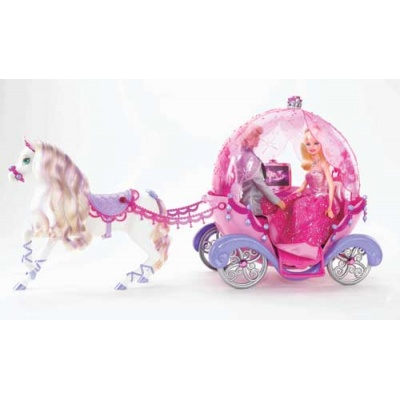 Транспорт і улюбленці - Лялька Кінь з каретою Barbie Модна історія (Т4894)