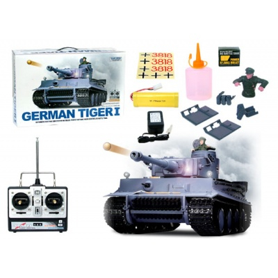 Радиоуправляемые модели - Танк на р/у с ИК пушкой German tiger 1 16 (3818-1 і/ч) (3818-1 і/ч)