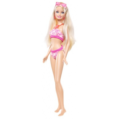 Ляльки - Лялька Пляжна в рожевому купальнику Barbie (Т7184)