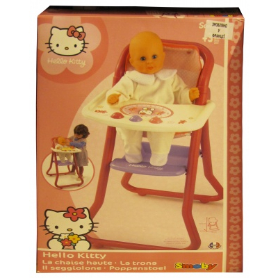 Меблі та будиночки - Ігровий набір Стільчик для годування Hello Kitty Smoby (24531) (024531)