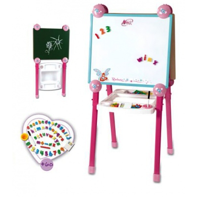 Дитячі меблі - Набір для малювання Двосторонній мольберт Winx Smoby (28041) (028041)