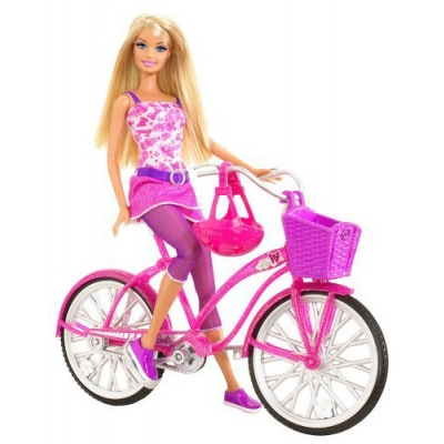 Куклы - Кукла с набором Прогулка на велосипеде Barbie (Т2332)