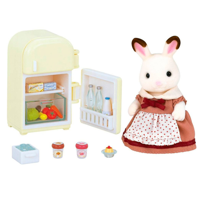 Фигурки животных - Набор Мама Шоколадного Кролика у холодильника Sylvanian Families (2202)