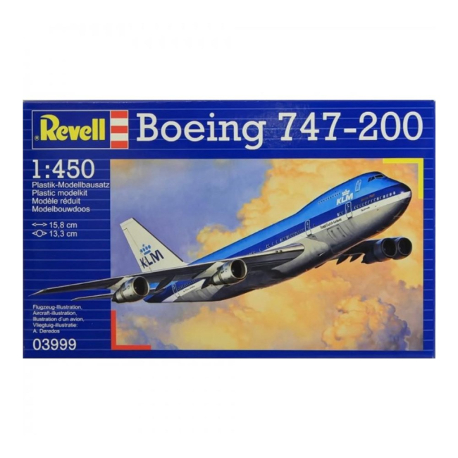 3D-пазлы - Сборная модель самолета Boeing 747-200 Jumbo Jet 1:450 Revell (3999)