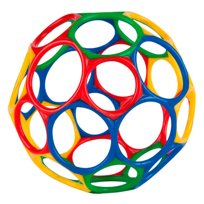 Брязкальця, прорізувачі - Розвивальна іграшка Oball 4 кольори в асортименті (81024)