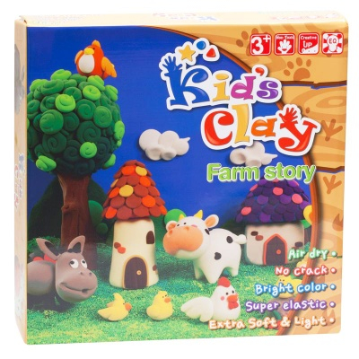 Наборы для лепки - Набор пластилина Ферма из серии Kid’s Clay (836-12)