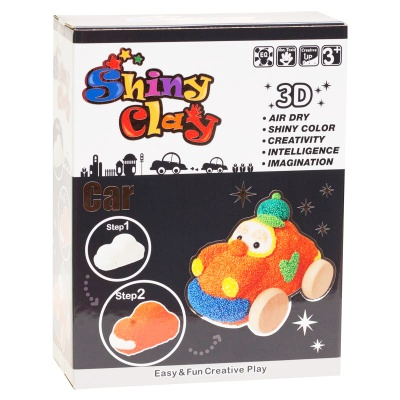 Наборы для лепки - Набор пластилина 3D Машина из серии Shiny Clay (845-12)