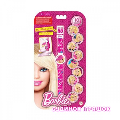 Годинники, ліхтарики - Наручний годинник Barbie з набором змінних кришечок (BBRJ15) (296580)